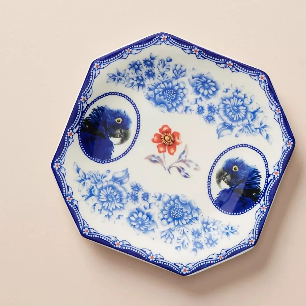 Vintage Anthropologie Lou Rota Nature Table Dessert Plate set of 4